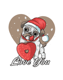 Pug enamorado
